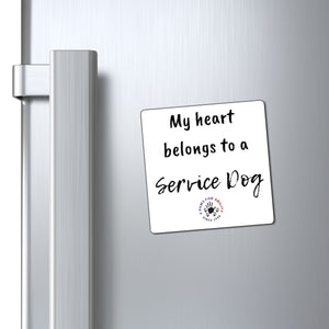 My Heart Belongs to a Service Dog Magnet