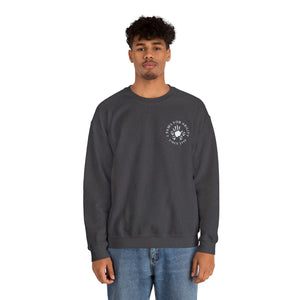 Embroidered White Logo Crewneck